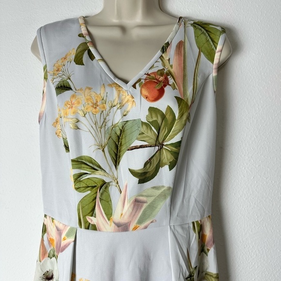 Amanda Uprichard x GB Floral Fit & Flare Stretch Midi Dress Medium Women’s Party - Picture 9 of 14